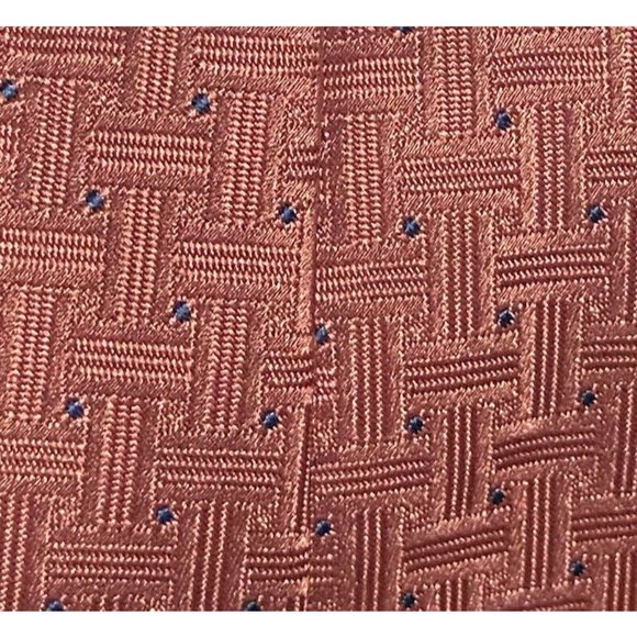 Surrey Pink Silk Blend Men’s Tie Polka Dot Patterned Preppy Formal Business Fun - Picture 8 of 8